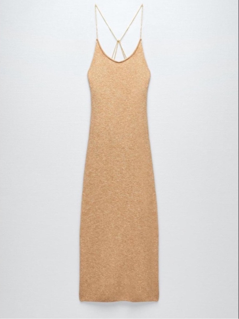 Zara Sleeveless Knit Slip Dress with Strappy Back